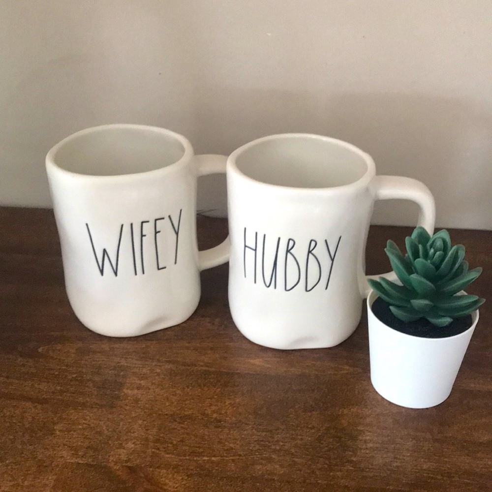 Rae Dunn Hubby & Wifey Mugs